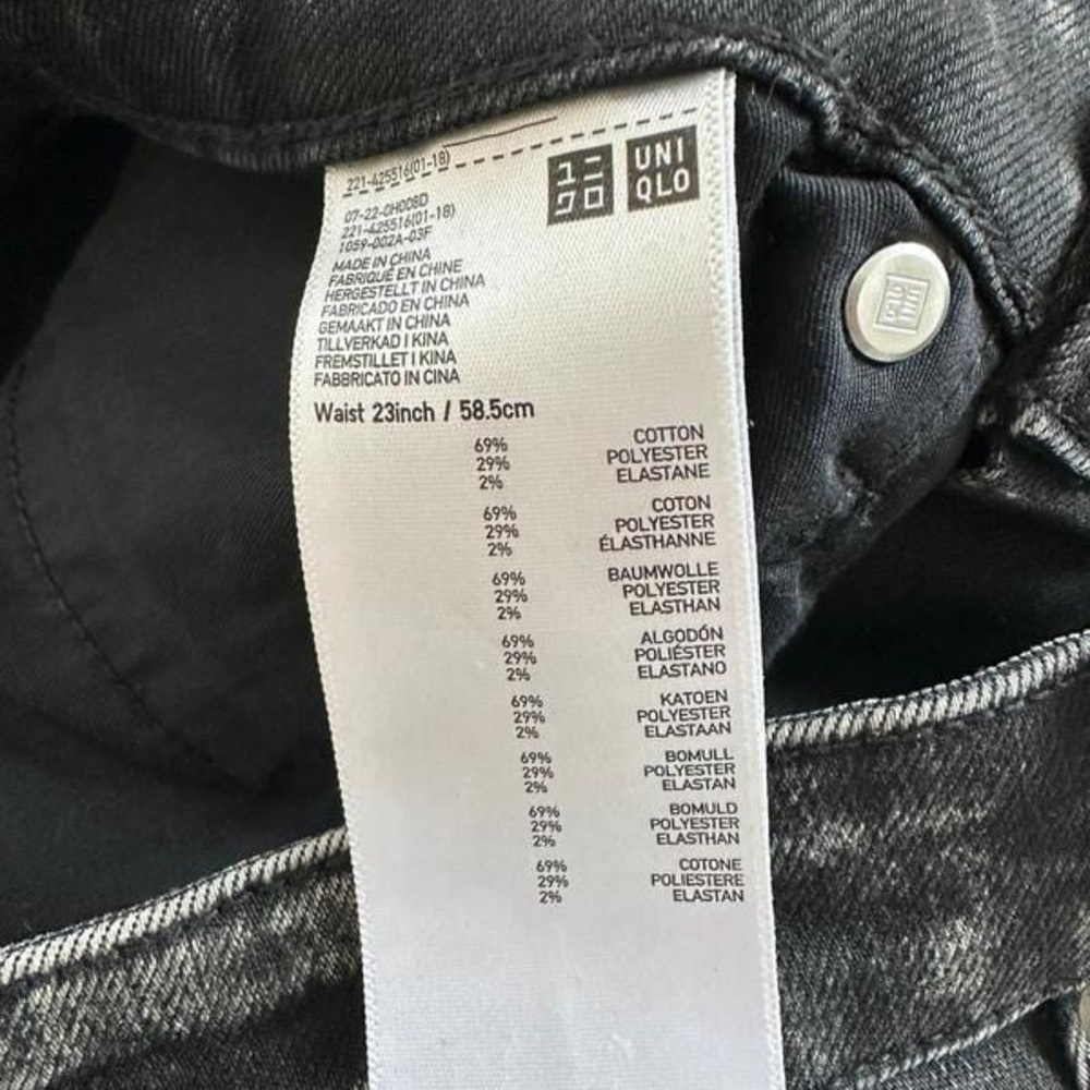 Black ItemUniqlo acid wash black jeans
